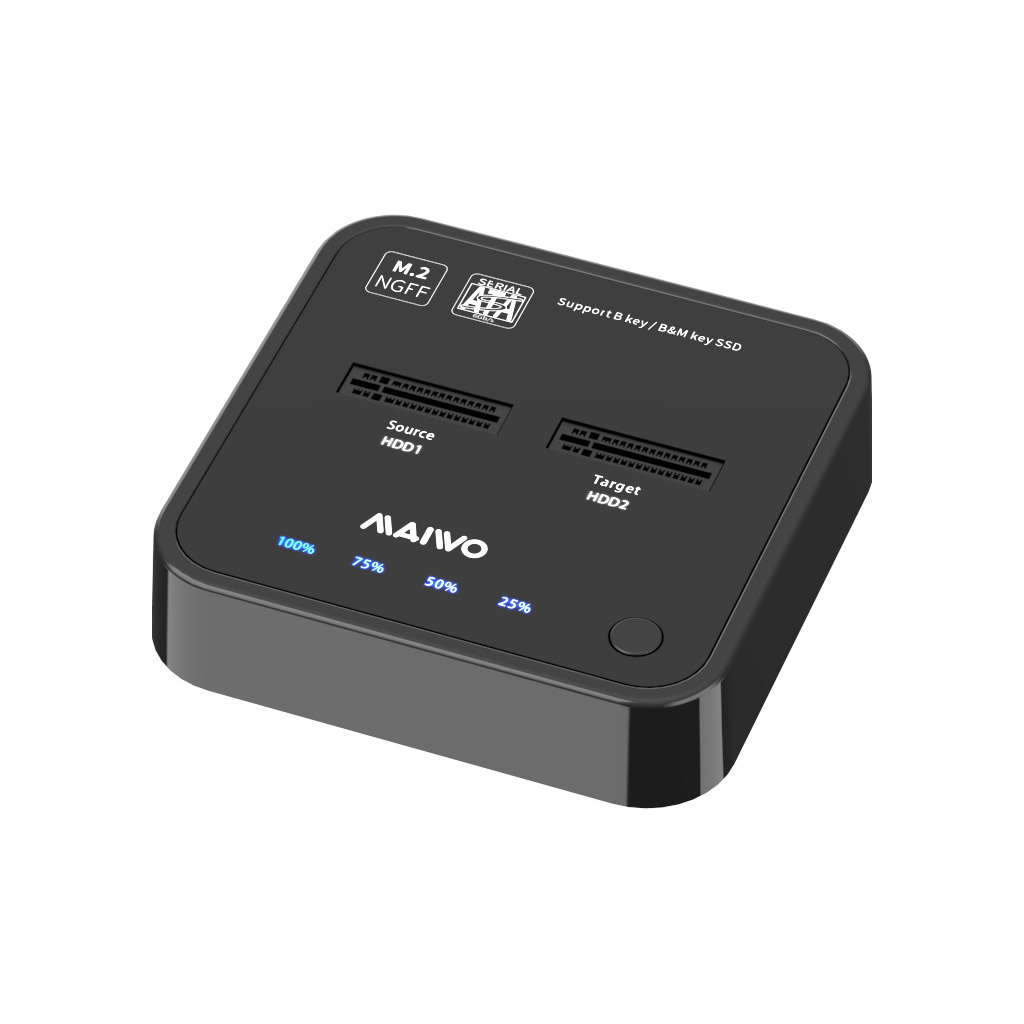 Док-станція Maiwo 2*SATA M.2 SSD Key B/B+M USB 3.1 Gen1 Type-C (K3016SG1)