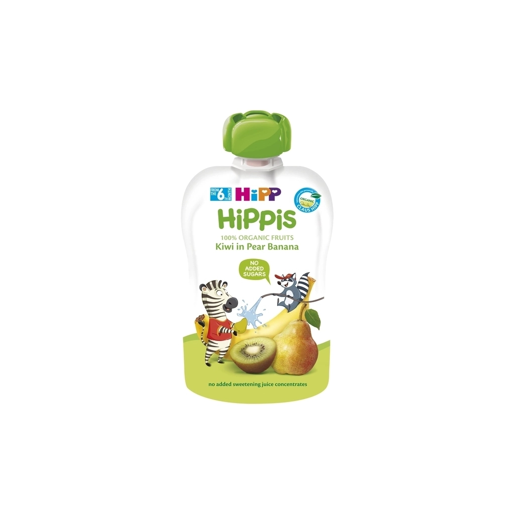 Дитяче пюре HiPP HiPPiS Pouch Груша-банан-ківі, 100 г (9062300133797)