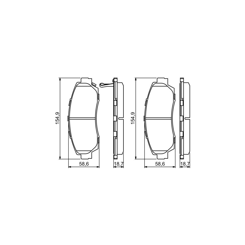 Гальмівні колодки Bosch 0 986 494 308