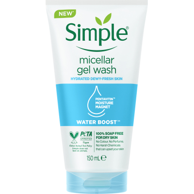 Гель для вмивання Simple Water Boost Micellar Facial Gel Wash 150 мл (8710908710773)