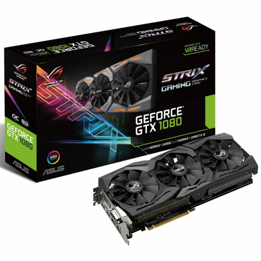 Відеокарта ASUS GeForce GTX1080 8192Mb ROG STRIX GAMING OC (STRIX-GTX1080-O8G-GAMING)