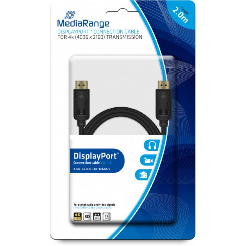 Кабель мультимедійний Display Port to Display Port 2.0m Mediarange (MRCS159)