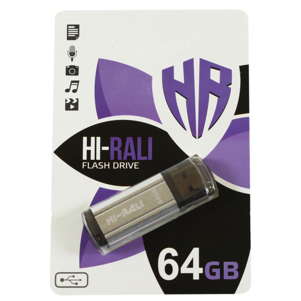 USB флеш накопичувач Hi-Rali 64GB Stark Series Silver USB 2.0 (HI-64GBSTSL)