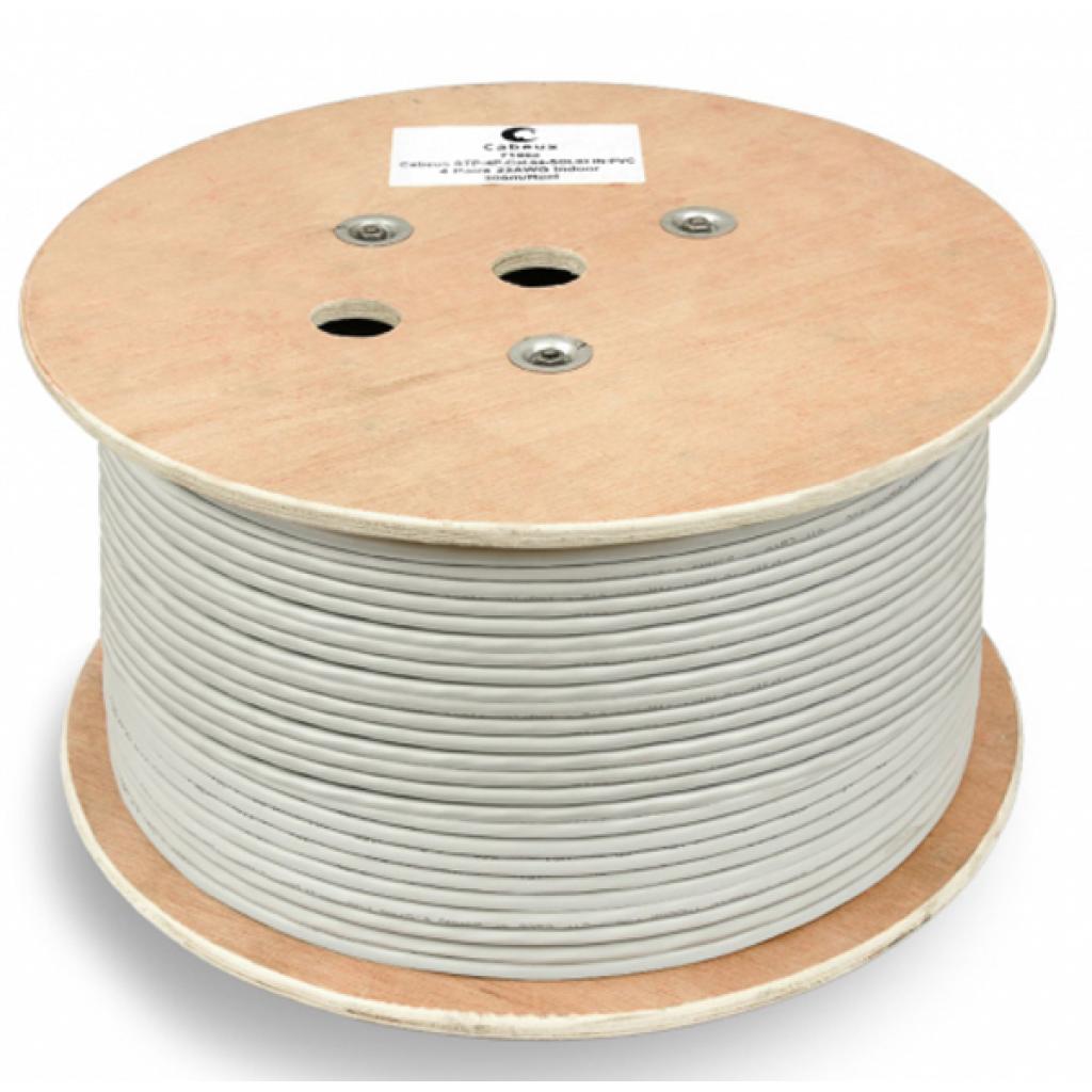 Кабель мережевий ЗЗКМ FTP 500м 4*2*23AWG[0,57] мідь[СU] Cat 6, внутрішній [PVC] (70811)