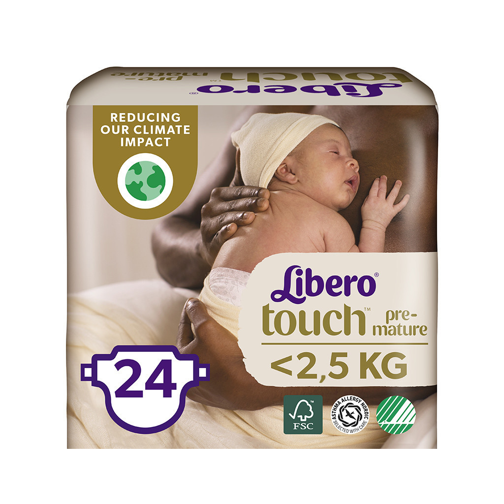 Підгузок Libero Touch Prema от 0 до 2.5 кг 24 шт (7322541069999)