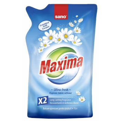 Кондиціонер для білизни Sano Maxima Ultra Fresh змінна упаковка 1 л (7290010935420)