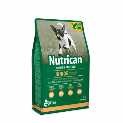 Сухий корм для собак Nutrican Junior для цуценят зі смаком курки 3 кг (nc506972)