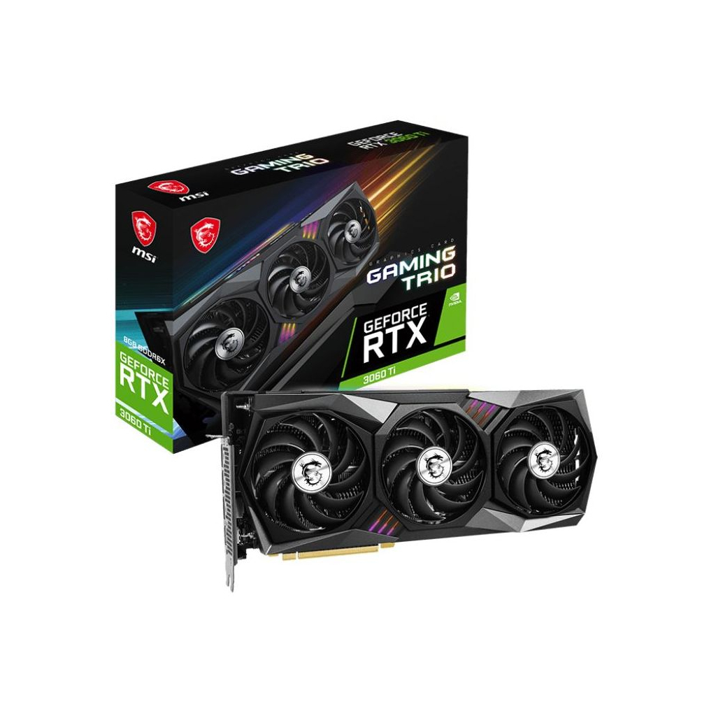 Відеокарта MSI GeForce RTX3060Ti 8Gb GAMING TRIO D6X (RTX 3060 Ti GAMING TRIO 8GD6X)