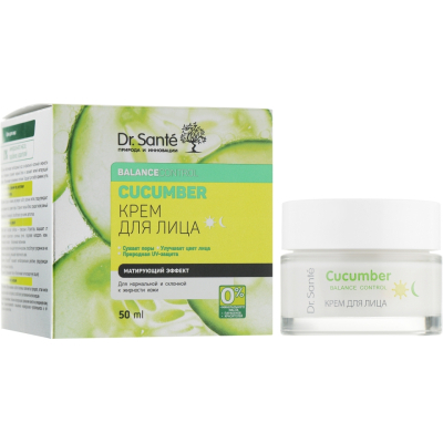 Крем для обличчя Dr. Sante Cucumber Balance Control З матувальним ефектом 50 мл (4823015926211)