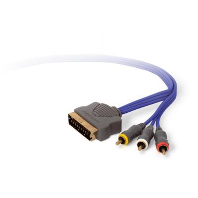 Кабель мультимедійний SCART to 3xRCA 1.5m Techlink (690090)