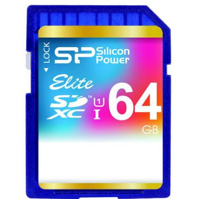 Карта пам'яті Silicon Power 64Gb SDXC class 10 UHS-I Elite (SP064GBSDXAU1V10)