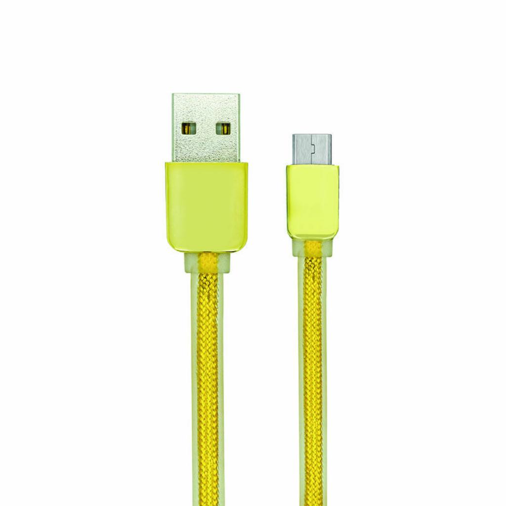 Дата кабель USB 2.0 AM to Micro 5P 1.0m Nylon Seria Gold Gelius (40401)