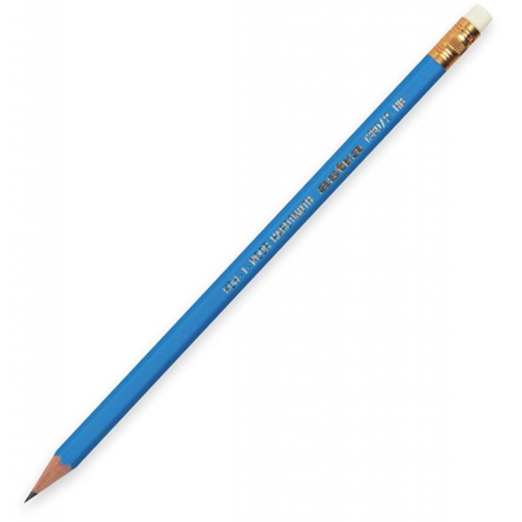 Олівець графітний Koh-i-Noor 1380 mix ASTRA, НВ, with eraser, 2шт (polybag) (1380/2/P)