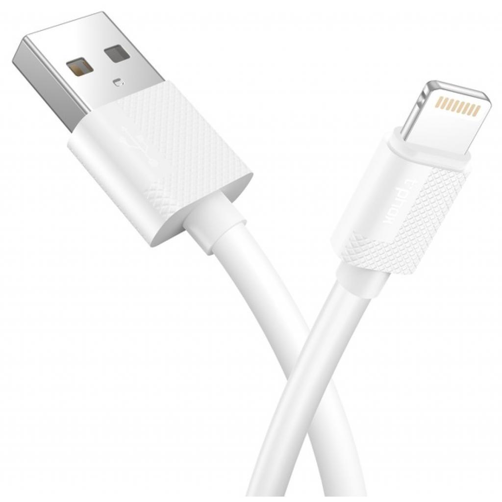 Дата кабель USB 2.0 AM to Lightning 0.3m Nets T-L801 White T-Phox (T-L801(0.3) White)