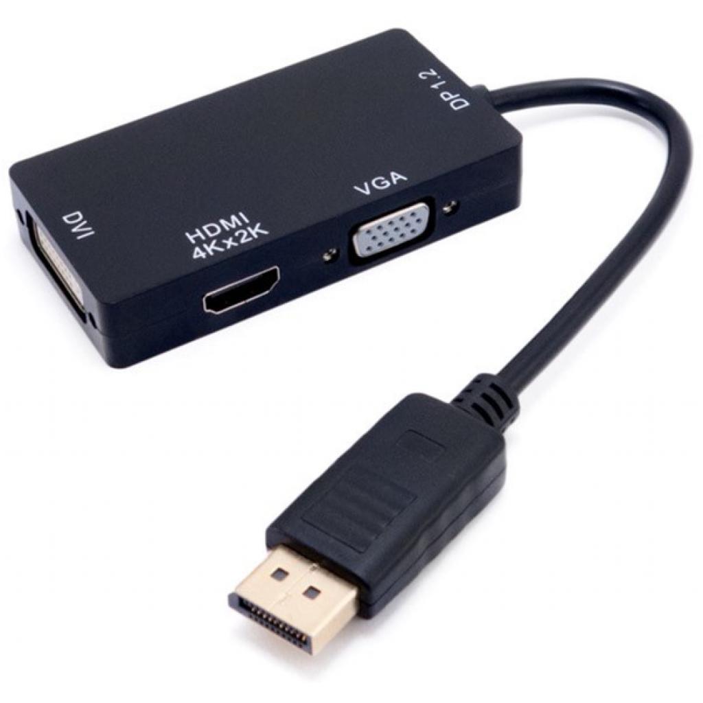 Перехідник Display Port to HDMI. DVI. VGA Extradigital (KBV1734)