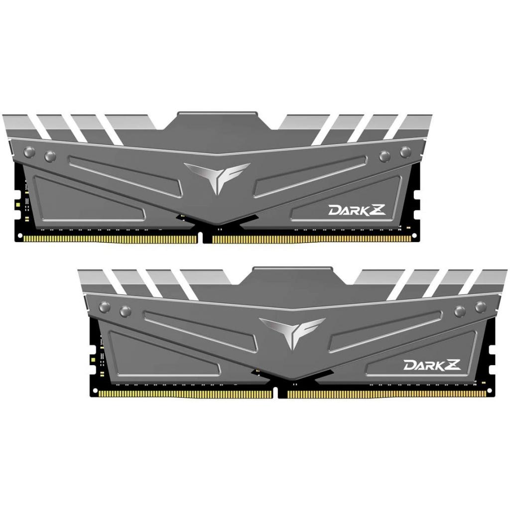 Модуль пам'яті для комп'ютера DDR4 16GB (2x8GB) 3600 MHz T-Force Dark Z Gray Team (TDZGD416G3600HC18JDC01)