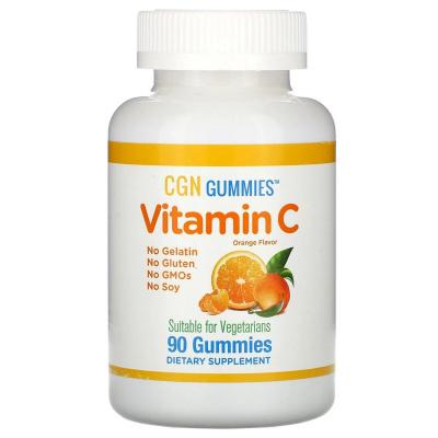 Вітамін California Gold Nutrition Вітамін C, апельсинові часточки без желатину, Vitamin C Gumm (CGN-01092)