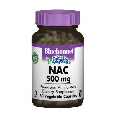 Амінокислота Bluebonnet Nutrition NAC (N-Ацетил-L-Цистеин) 500мг, 60 гелевих капсул (BLB0064)