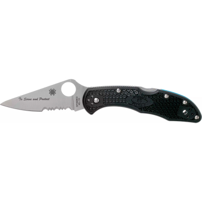 Ніж Spyderco Delica 4 Lightweight Thin Blue Line (C11FPSBKBL)