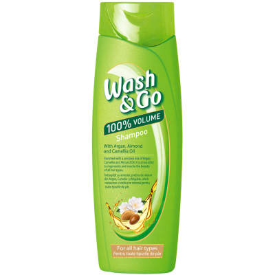 Шампунь Wash&Go з олією аргани, мигдалю та ромашки 400 мл (8008970045306)