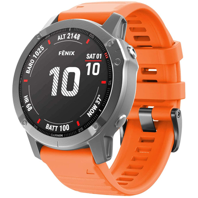 Ремінець до смарт-годинника Armorstandart Silicone 22mm для Garmin Fenix 5/6 Orange (ARM60806)