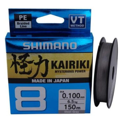 Шнур Shimano Kairiki 8 PE Steel Gray 150m 0.06mm 5.3kg (59WPLA58R10)