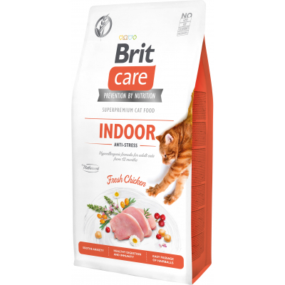 Сухий корм для кішок Brit Care Cat GF Indoor Anti-stress 7 кг (8595602540846)