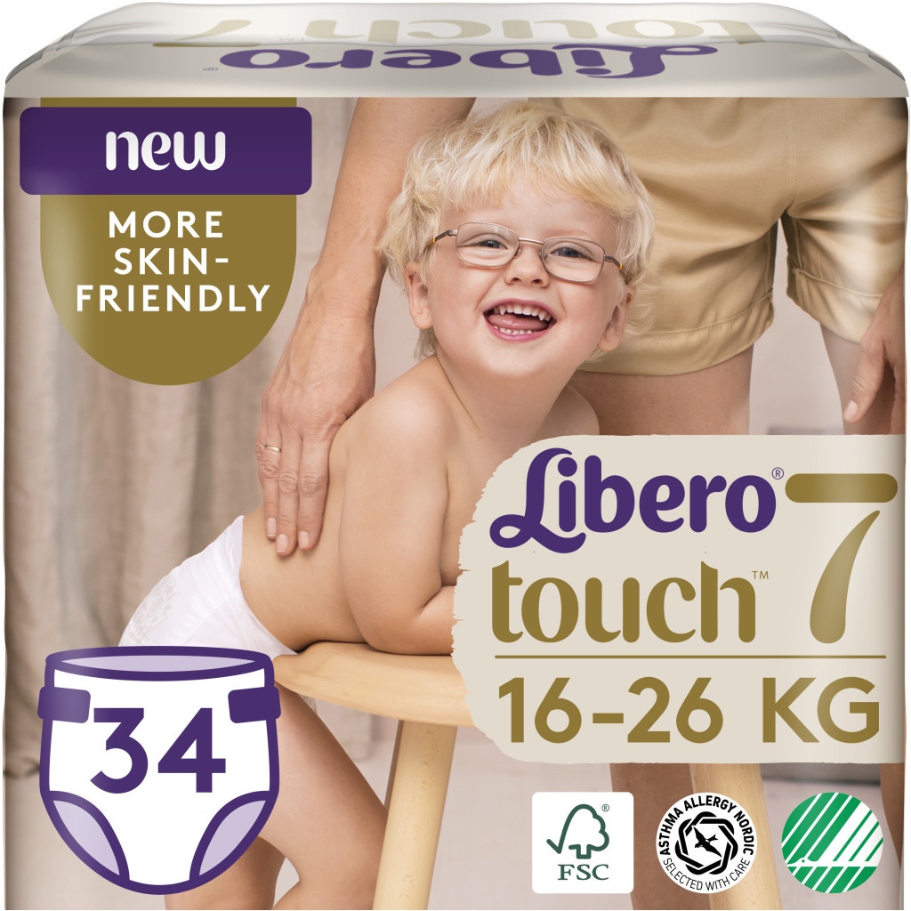 Підгузок Libero Touch Розмір 7 (16-26 кг) 34 шт (7322541071084)