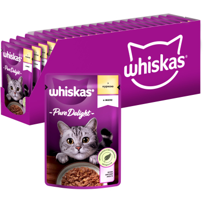 Вологий корм для кішок Whiskas Pure Delight курка в желе 85 г (5900951303333)