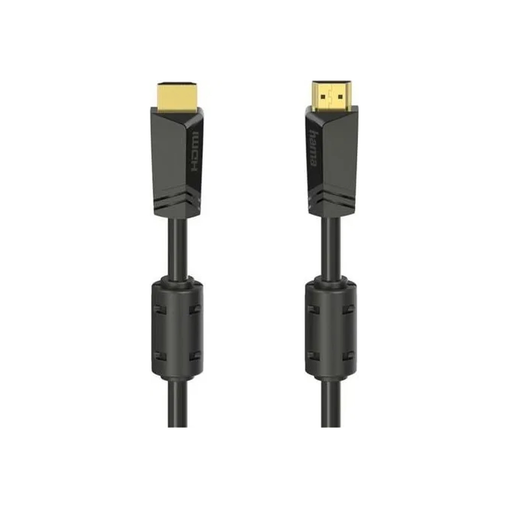 Кабель мультимедійний HDMI to HDMI 10.0m 4K Ethernet Gold Black Hama (00205009)