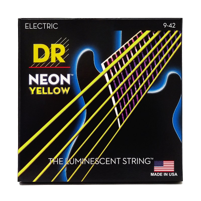 Струни для гітари DR Strings NEON Yellow Electric - Light (09-42) (NYE-9)