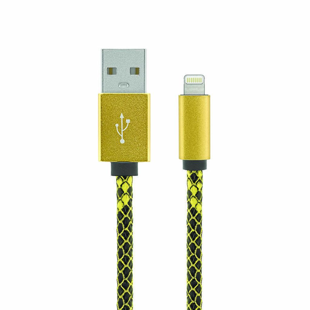 Дата кабель USB 2.0 AM to Lightning 1.0m Python Seria Gold Gelius (40412)