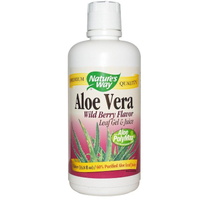 Трави Nature's Way Алое віра, гель і сік, смак лісової ягоди, Aloe Vera Leaf Ge (NWY14282)