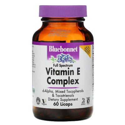 Вітамін Bluebonnet Nutrition Комплекс Вітаміну E, Vitamin E Complex, 60 капсул (BLB-00601)