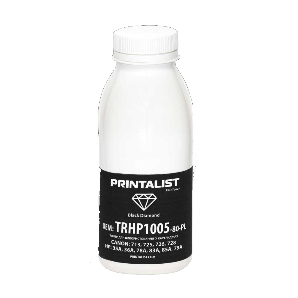 Тонер HP LJ P1005/1006/1505, 80г Black Printalist (TRHP1005-80-PL)