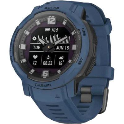 Смарт-годинник Garmin Instinct Crossover Solar, Tidal Blue, GPS (010-02730-02)