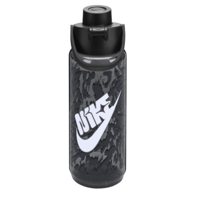 Пляшка для води Nike TR Renew Recharge Chug Bottle 24 OZ сірий, чорний, білий 709 мл N.100.7637.041.24 (887791762436)