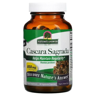 Трави Nature's Answer Каскара Саграда, 850 мг, Cascara Sagrada, 90 вегетаріанських капс (NTA-16142)