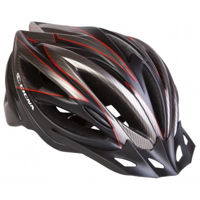 Шолом Velotrade с козырьком СIGNA WT-068 черно-красный М (54-57см) (HEAD-017)