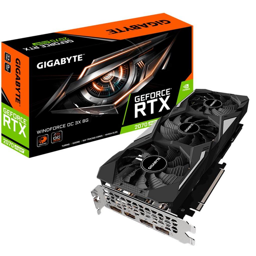 Відеокарта GIGABYTE GeForce RTX2070 SUPER 8192Mb WINDFORCE OC 3X (GV-N207SWF3OC-8GD)