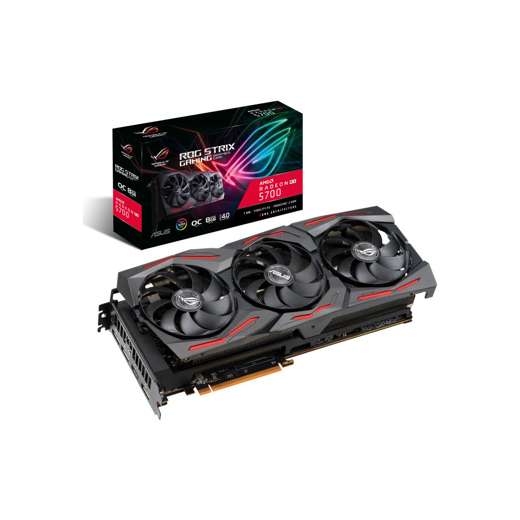 Відеокарта ASUS Radeon RX 5700 8192Mb ROG STRIX GAMING OC (ROG-STRIX-RX5700-O8G-GAMING)