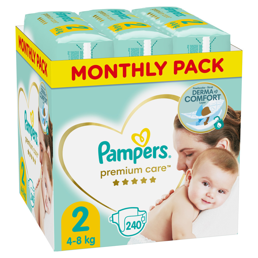 Підгузок Pampers Premium Care Mini Розмір 2 (4-8 кг) 240 шт (8001090379474)