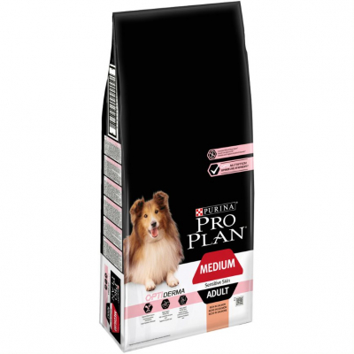 Сухий корм для собак Purina Pro Plan Dog Medium Adult Sensitive Skin з лососем і рисом 14 кг (7613035120464)