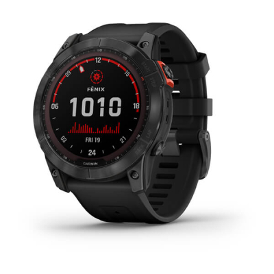 Смарт-годинник Garmin fenix 7X Sol Slate Gray w/Black Band, GPS (010-02541-01)