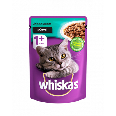 Вологий корм для кішок Whiskas з кроликом в соусі 100 г (5900951021541)