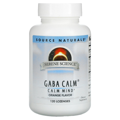 Амінокислота Source Naturals GABA (гама-аміномасляна кислота), Смак Апельсина, Serene Sci (SNS-00269)