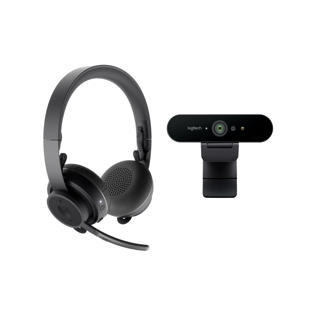 Веб-камера Logitech Pro Personal Video Collaboration Teams Kit (Brio + Zone Wireless) (991-000345)