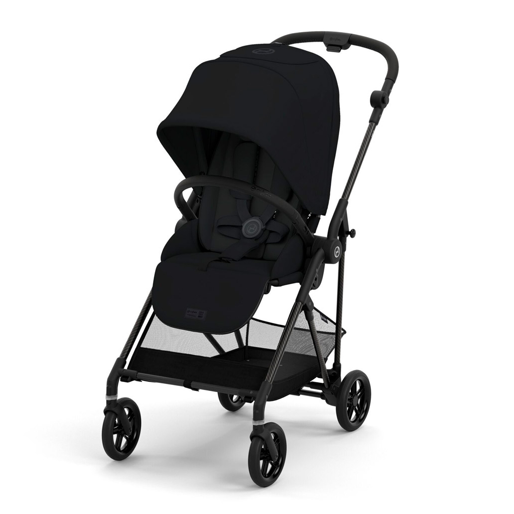 Люлька Cybex Melio Carbon Moon Black (з бампером) (522002639)