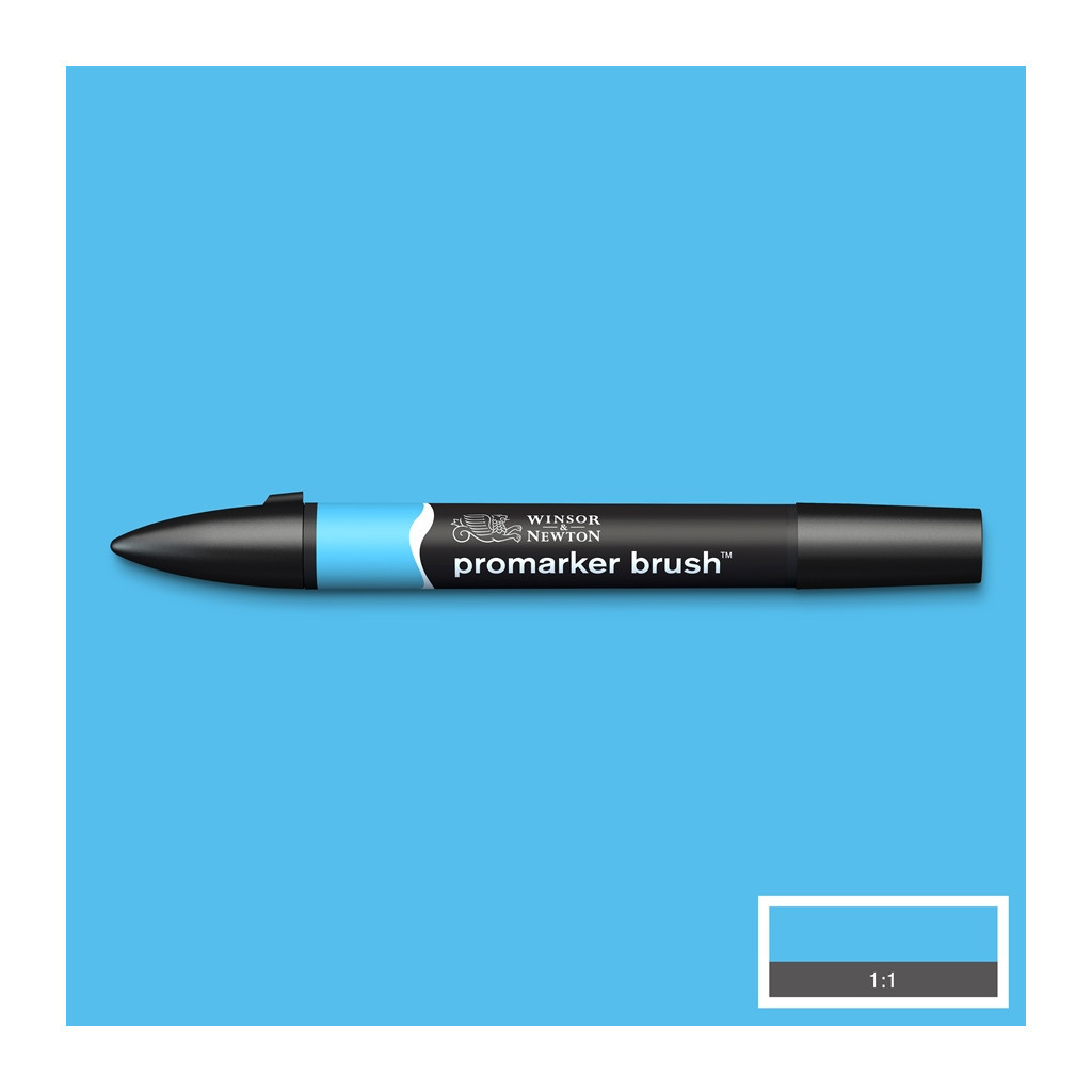 Маркер Winsor&Newton двосторонній Brushmarker, (B137) Небесно-блакитний (884955042557)