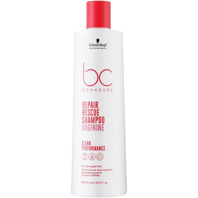 Шампунь Schwarzkopf Professional ВС Bonacure Repair Rescue Shampoo Arginine Clean Performance 500 мл (4045787724110)